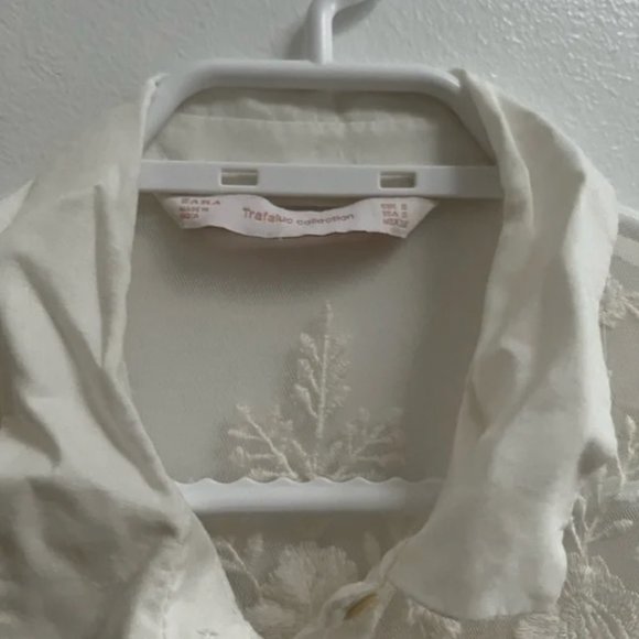 Zara Western Lace Button Up Shirt S - Picture 4 of 5